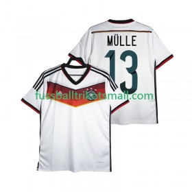 Fußballtrikots Deutschland MULLER 13 2014 Retro Kurzarm Heimtrikotsatz kaufen